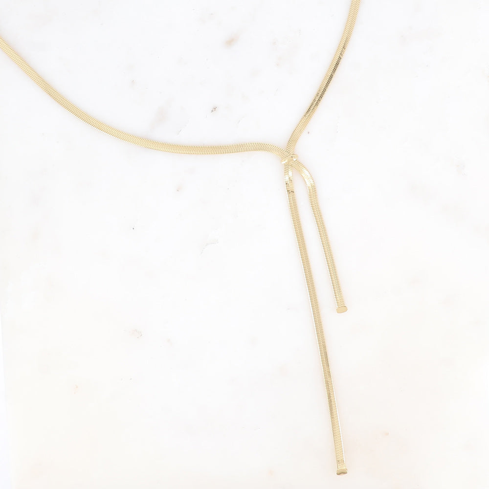 Collier en Y, maille miroir