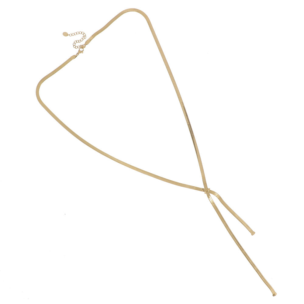 Collier en Y, maille miroir